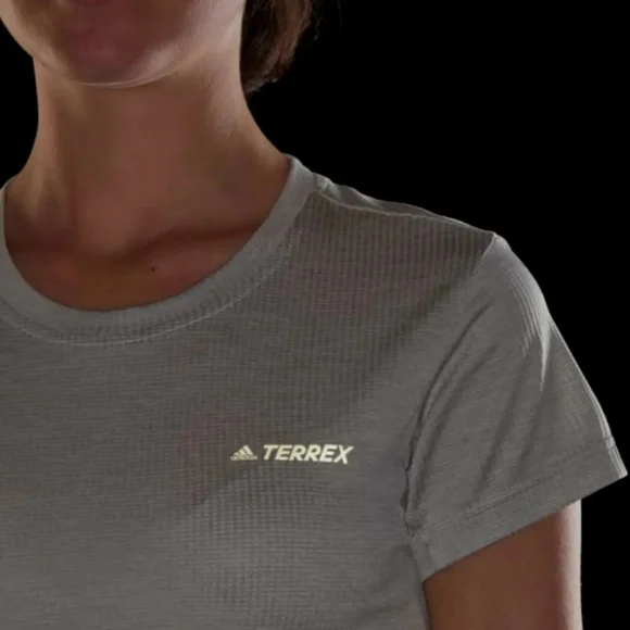 Adidas Terrex T-Shirt Tee Women's Size 16 Grey Aeroready Breathable Recycled - Picture 3 of 16